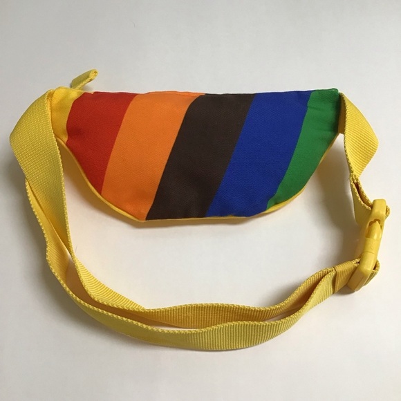 M&M’s Candy Fanny Pack Sling Belt Purse Yellow Rainbow Adjust Zip Adult Travel - Picture 5 of 13